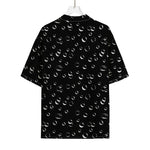 Black And White Bubble Pattern Print Rayon Hawaiian Shirt