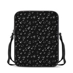Black And White Bubble Pattern Print Rectangular Crossbody Bag