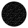 Black And White Bubble Pattern Print Round Floor Mat