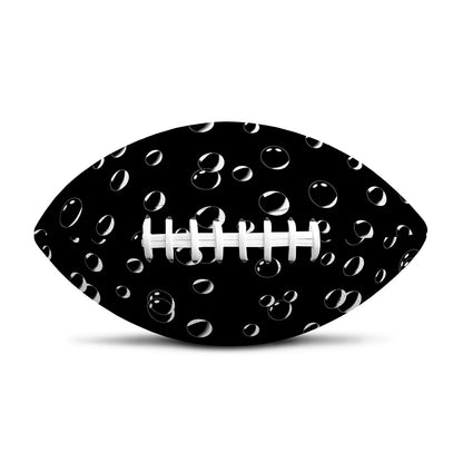 Black And White Bubble Pattern Print Rugby Ball