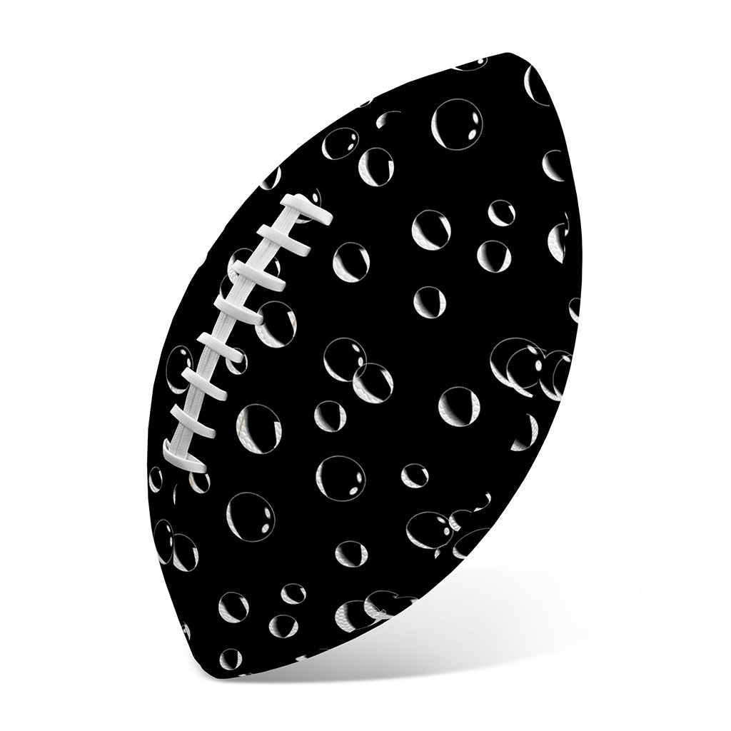 Black And White Bubble Pattern Print Rugby Ball