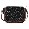 Black And White Bubble Pattern Print Saddle Bag