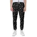 Black And White Bubble Pattern Print Joggers