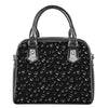 Black And White Bubble Pattern Print Shoulder Handbag