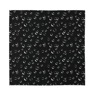 Black And White Bubble Pattern Print Silk Bandana