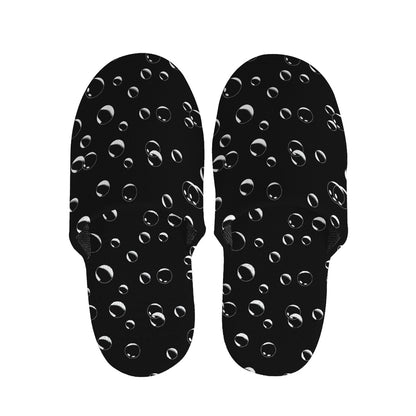 Black And White Bubble Pattern Print Slippers