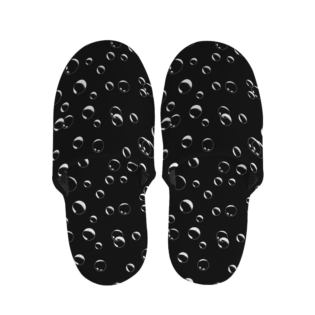 Black And White Bubble Pattern Print Slippers