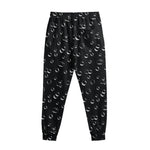 Black And White Bubble Pattern Print Sweatpants