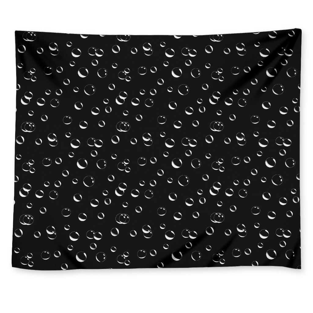 Black And White Bubble Pattern Print Tapestry