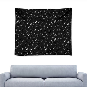 Black And White Bubble Pattern Print Tapestry