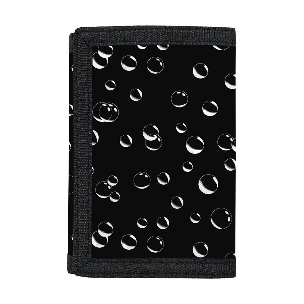Black And White Bubble Pattern Print Trifold Wallet