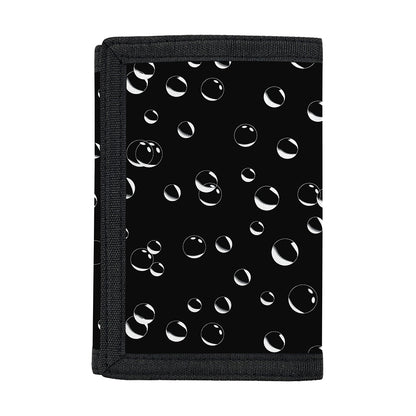 Black And White Bubble Pattern Print Trifold Wallet