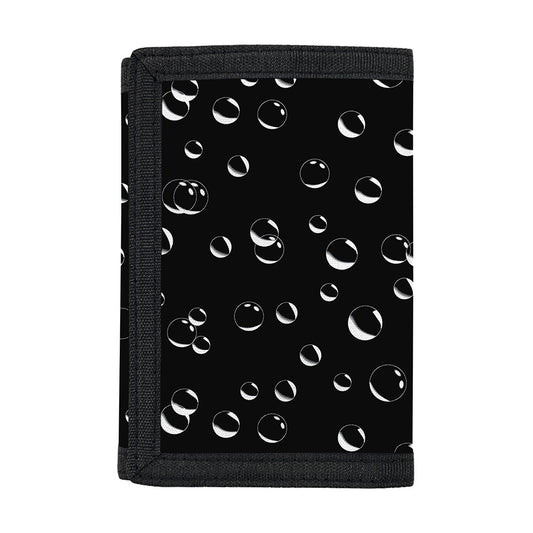 Black And White Bubble Pattern Print Trifold Wallet