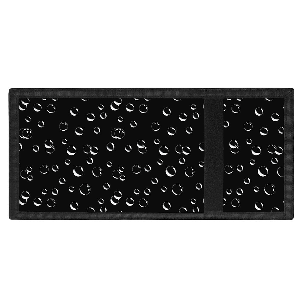 Black And White Bubble Pattern Print Trifold Wallet