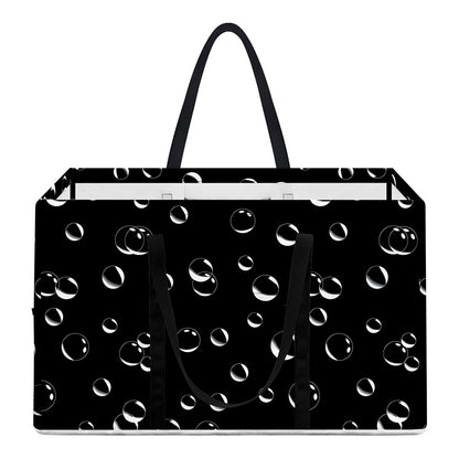 Black And White Bubble Pattern Print Utility Tote Bag