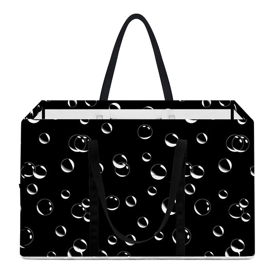 Black And White Bubble Pattern Print Utility Tote Bag
