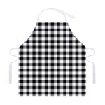 Black And White Buffalo Plaid Print Adjustable Apron
