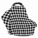 Black And White Buffalo Plaid Print Baby Seat Cover