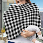 Black And White Buffalo Plaid Print Baby Seat Cover