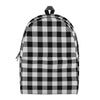 Black And White Buffalo Plaid Print Backpack