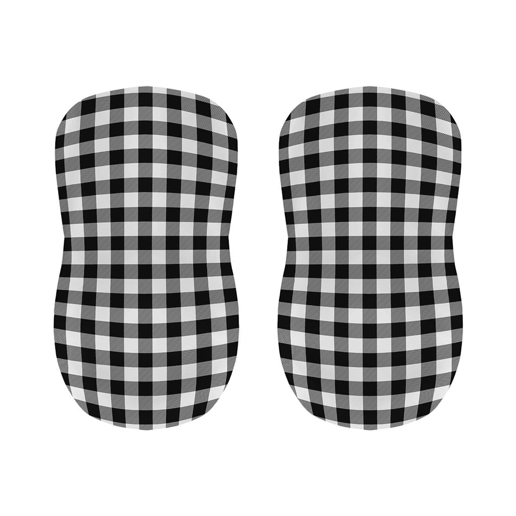 Black And White Buffalo Plaid Print Bar Stool Covers