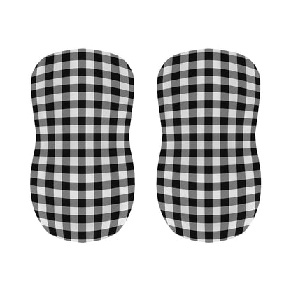 Black And White Buffalo Plaid Print Bar Stool Covers