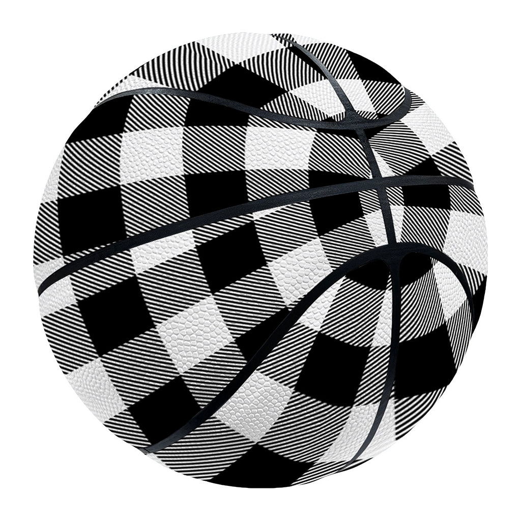 Black And White Buffalo Plaid Print Basketball