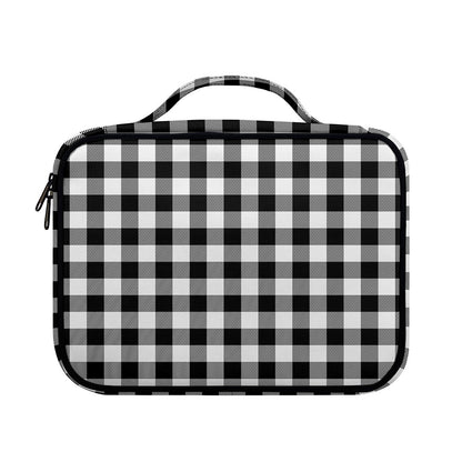 Black And White Buffalo Plaid Print Briefcase Bible Bag