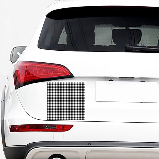 Black And White Buffalo Plaid Print Car Sticker