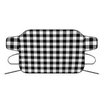 Black And White Buffalo Plaid Print Car Windshield Snow Cover