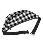 Black And White Buffalo Plaid Print Fanny Pack
