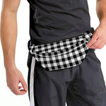 Black And White Buffalo Plaid Print Fanny Pack