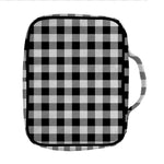 Black And White Buffalo Plaid Print Front Pocket Bible Bag