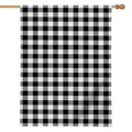 Black And White Buffalo Plaid Print House Flag