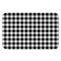 Black And White Buffalo Plaid Print Indoor Door Mat