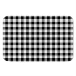 Black And White Buffalo Plaid Print Indoor Door Mat