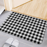 Black And White Buffalo Plaid Print Indoor Door Mat