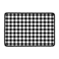 Black And White Buffalo Plaid Print Kitchen Mat