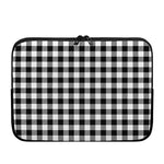 Black And White Buffalo Plaid Print Laptop Sleeve