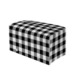 Black And White Buffalo Plaid Print Leather Tissue Box Cover