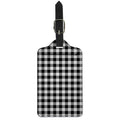 Black And White Buffalo Plaid Print Luggage Tag
