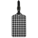 Black And White Buffalo Plaid Print Luggage Tag