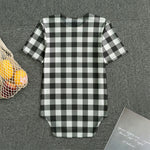 Black And White Buffalo Plaid Print Men's Bodysuit