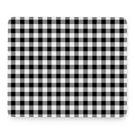 Black And White Buffalo Plaid Print Mouse Pad