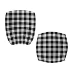 Black And White Buffalo Plaid Print Office Chair Cover