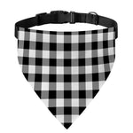 Black And White Buffalo Plaid Print Over The Collar Dog Bandana