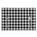 Black And White Buffalo Plaid Print Placemat