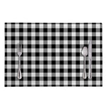 Black And White Buffalo Plaid Print Placemat