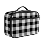 Black And White Buffalo Plaid Print Portable Lunch Bag