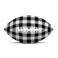 Black And White Buffalo Plaid Print Rugby Ball